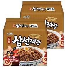 Paldo 八道 一品 三鮮炸醬麵 Set 海鮮風味濃郁 麵條彈牙有嚼勁, 8包