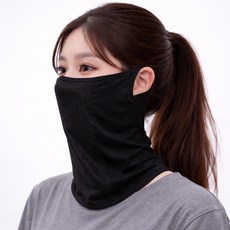 리빙메이커 자외선 햇빛 차단 얼굴 마스크 매쉬형, 블랙, 1개