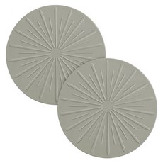 Nature Living Lelive 矽膠電磁爐圓形保護墊 大, 2個, 灰色