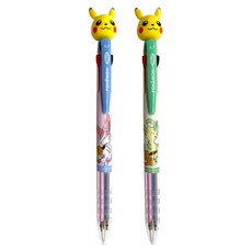 PoKeMoN 寶可夢 三色原子筆 0.7mm 2入, 顏色隨機, 1組