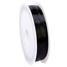 柔軟鐵絲 0.3mm x 50m, 03 黑色, 1個