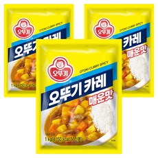 오뚜기 카레 매운맛, 1kg, 3개