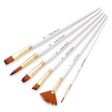 Edenstoll 專業水彩畫筆 白色 6件組, 1套, 6種