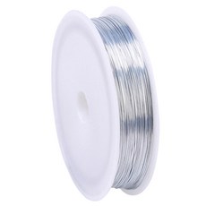 瑪達酷米 柔軟鐵絲 0.3mm x 50m, 02 銀色, 1個