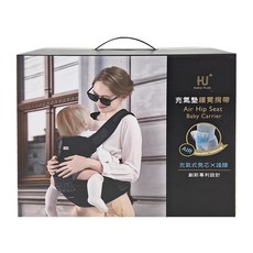 KU.KU Duckbill 酷咕鴨 KUKU PLUS 充氣墊腰凳揹帶, 2合1獨立椅凳, 腰圍66~96cm, 陽光杏