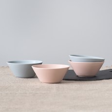BOWLBOWL Urban Daily 大碗, 法式灰 + 雪紡粉, 4個