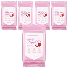 바닐라코 클린 잇 제로 리치 비타 클렌징 티슈, 30매입, 5개