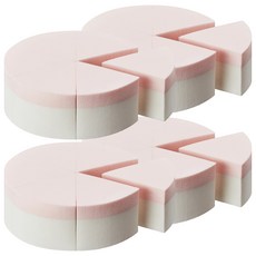 피카소꼴레지오니 라텍스 원형 케이크 스펀지 6p, 혼합색상, 4개