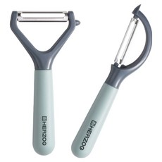 HERZOG PFANNEN Macht 多功能馬鈴薯削皮器 Y型 + P型組合, 藍色, 1套