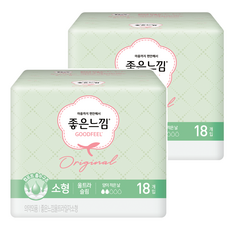 好感原創超薄小號衛生巾直型, 小型, 2包, 18件