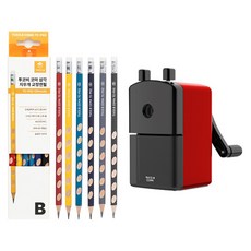 투코비 코마 교정용 지우개 연필 B TC-P02 12p + 연필깎이 TC-M1, 레드, 1세트