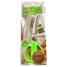 KAI 貝印 House 可拆式曲線廚房剪刀 附蓋 不鏽鋼刀刃, 綠色, 1支