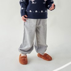 WALTONKIDS 兒童款簡約日常刷毛束口褲