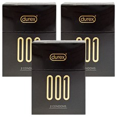 Durex杜蕾斯 001水性聚氨酯標準裝保險套, 2個, 3盒