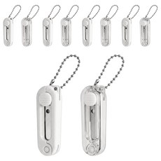 尼家文具 Laladew 迷你剪刀鑰匙圈 2件組, 白色, 透明, 5套