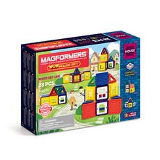 맥포머스 와우 하우스 자석블럭 28p, 혼합색상, 1개