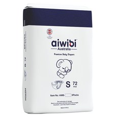 aiwibi 愛薇彼 零觸感瞬吸黏貼型尿布 4~8kg, S, 432片