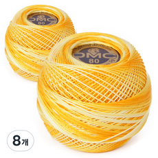 DMC 19號線 80編織刺繡蕾絲線, 90號, 8個