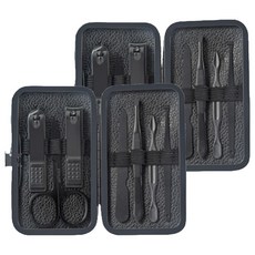 피피홈리빙 스테인레스 블랙 클래식 손톱깍이 7종 세트, 2세트, 혼합색상