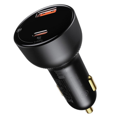 베이스어스 차량용 U C 100 PPS 디스플레이 초고속 충전기, CCZX-100C, 블랙