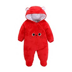 Mom's care 毛絨冬季連帽連身衣