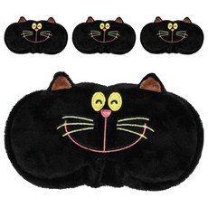 ANINARA 卡通睡眠眼罩 月亮/黑色, 1入, 4個