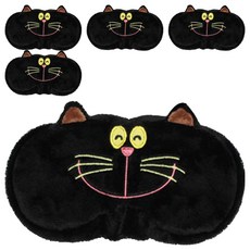 ANINARA 卡通睡眠眼罩 月亮/黑色, 1入, 5個