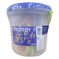 mideer 彩虹磁力棒互動繽紛桶 3歲以上 100個, M54987, 1組