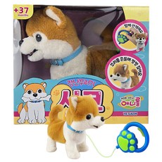 Anyroll 互動玩具 淘氣西可柴犬 可動機器人 有聲狗狗 互動玩偶, 混合色, 1個, 250mm