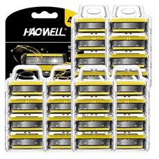 HAOWELL 5層刀片 4刀頭 吉列相容, 6個, 4入