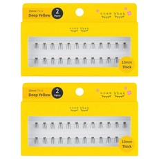 ccam bbak 人造束狀假睫毛 包裝版 10mm Thick 2束, Thick(黑色), 2個