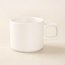 HappyJung Korea 方形馬克杯 300ml, 白色, 1個