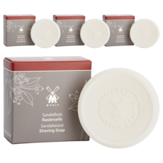 騾子剃須皂檀香, 65g, 4個