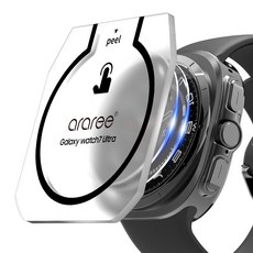 Araree 9H高強度全覆蓋強化玻璃螢幕保護貼 47mm 2個, 透明色, 1組