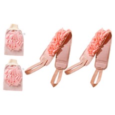 巴科傑 沐浴巾 + 搓背去角質手套組, 1套, 粉紅色, 2套