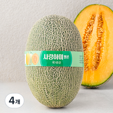 사랑하미 진주 멜론 하미과, 4개, 1.5kg 이상