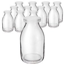 玻璃牛奶瓶, 180ml, 12個