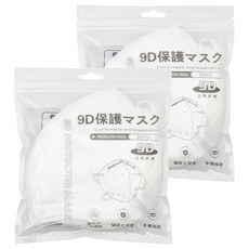 咪咪購物 成人9D超立體口罩, 白色, 80片, 2盒