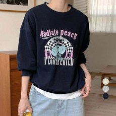 아피나르 그래픽 Peace 스웻셔츠