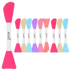 BELOTTY 雙頭矽膠面膜刷 面膜刷 A款, 10個, 隨機出貨