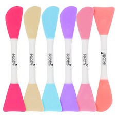BELOTTY 雙頭矽膠面膜刷 面膜刷 A款, 6個, 隨機出貨