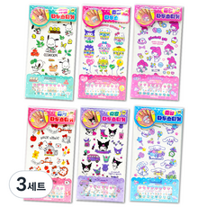 三麗鷗珠寶紋身貼紙6件組, 混色, 3套