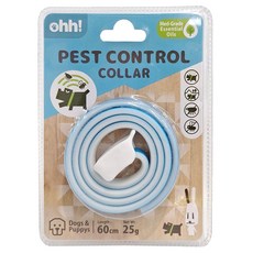 ohh 防蚤項圈 犬用 60cm 藍色 天然精油長效驅蟲，寵物戶外必備, 1個