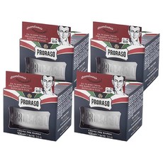 PRORASO 鬍前軟化膏 - 滋潤鬍鬚, 維生素E配方, 100ml, 4罐
