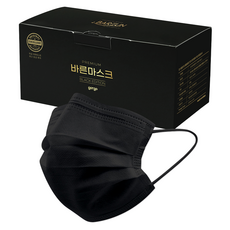 고르고 바른 일회용 마스크 성인용 중형, 50개입, 1개, 블랙