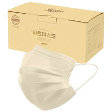 고르고 바른 일회용 마스크 성인용 중형, 50개입, 1개, 연베이지
