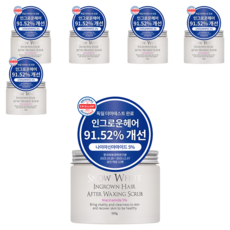 뷰티레시피 스노우화이트 인그로운헤어 에프터 왁싱 스크럽, 500g, 6개