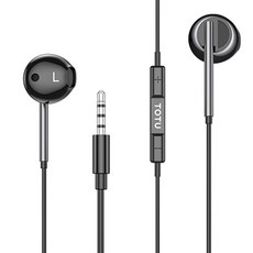 TOTU 拓途 耳機線控通話聽歌高清麥克風 3.5mm 1.2m, EP-3, 黑色