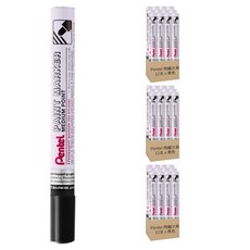 Pentel 飛龍文具 油漆筆 MMP10-A 粗 黑色 12支裝, 1色, 3盒