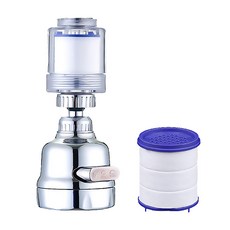 水龍頭過濾器透明款 水龍頭 x 1 + 裡面濾心 x 1 + 替換濾心 x 1, 1組